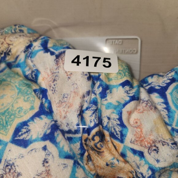 American Rag Blue & Multicolor Boho Halter Top L 4175 - Picture 8 of 9